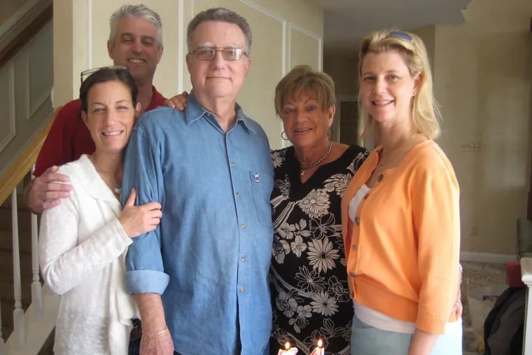 Mrs. Myers (second from right) stands with, from left to right, daughter Barrie Holstein; son-in-law Tripp Spencer; husband Gary Myers; and daughter Jaymie Spencer. She loved to be around family.