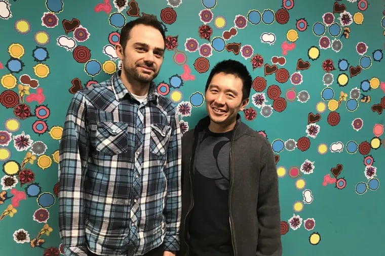 Hip-hop lyricist Aaron Jafferis and composer Byron Au Yong, the creative team behind 'Activist Songbook,' the interactive theater piece that will be performed at sites around Philadelphia from May 3 to May 6 as part of the Asian Arts Initiative's 25th anniversary celebration.