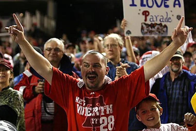 Many Phillies fans are willing to pay more to watch the team in 2011 than they did in 2010. (Yong Kim/Staff file photo)