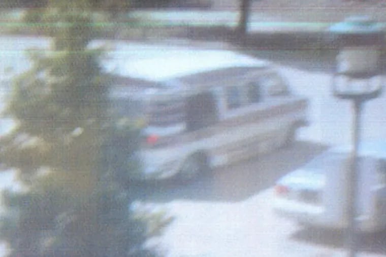 Police identified this conversion van as part of a fake abduction related to a bachelor party on Wednesday May 26, 2010 in the parking lot of the Chart House located on Columbus Blvd. in Philadelphia.
