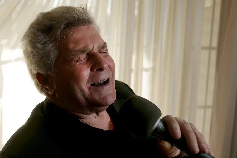 Frank Hartman, 81, of Mount Laurel, still works as a roofer and as a Sinatra-style crooner at venues in South Jersey and Philadelphia. He has upcoming gigs at Caffé Aldo Lamberti in Cherry Hill and Regal Caterers in Pennsauken. He is seen singing in the home he shares with Linda, his wife of 54 years.