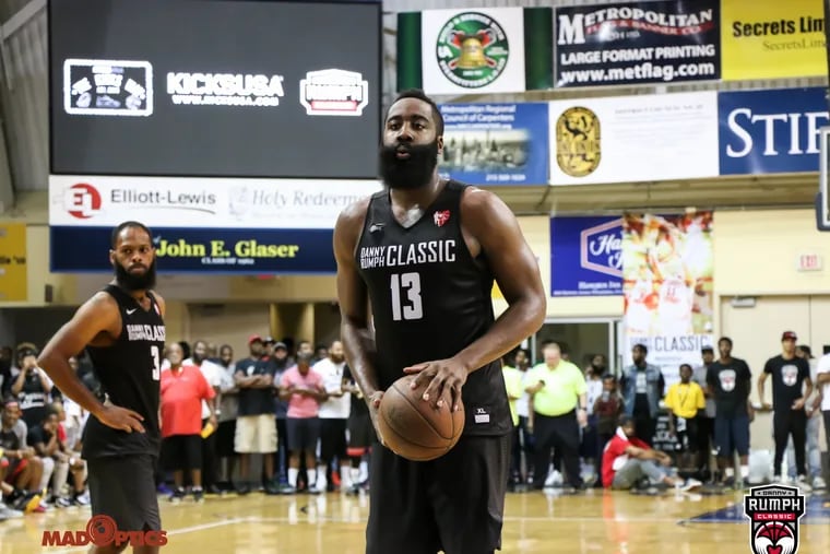 James Harden at the championship game of the 2016 Daniel Rumph Classic.