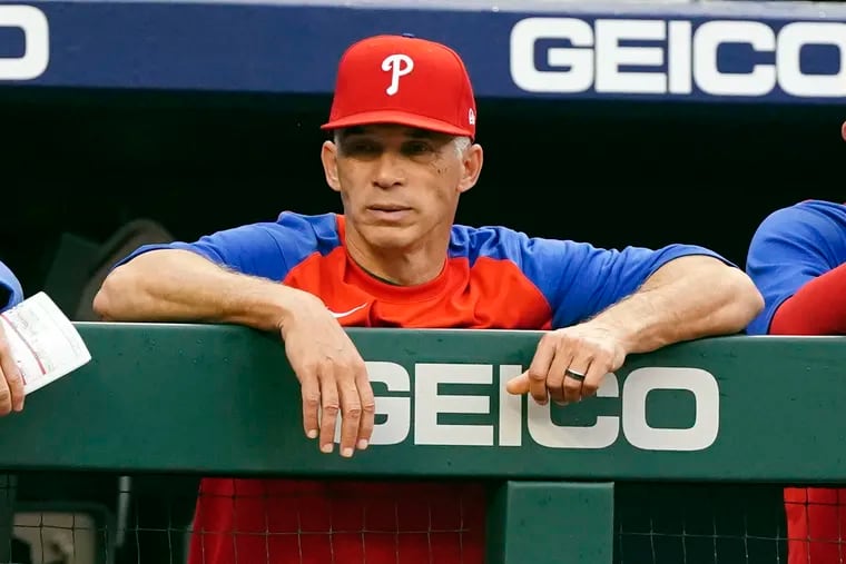 Phillies manager Joe Girardi watching from the dugout during a game against Atlanta last week.