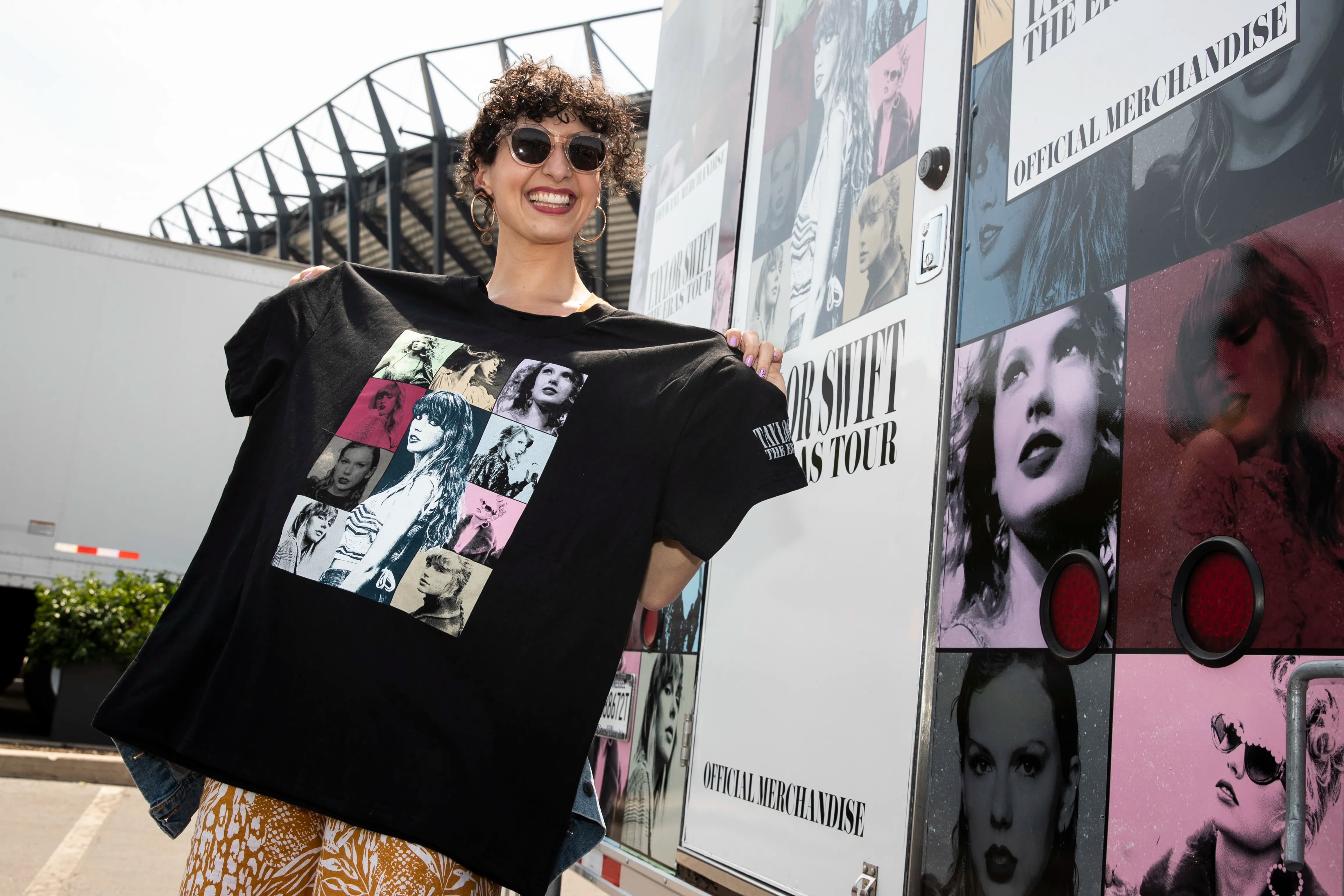 Taylor Swift tour merch seekers stand in line for concert gear