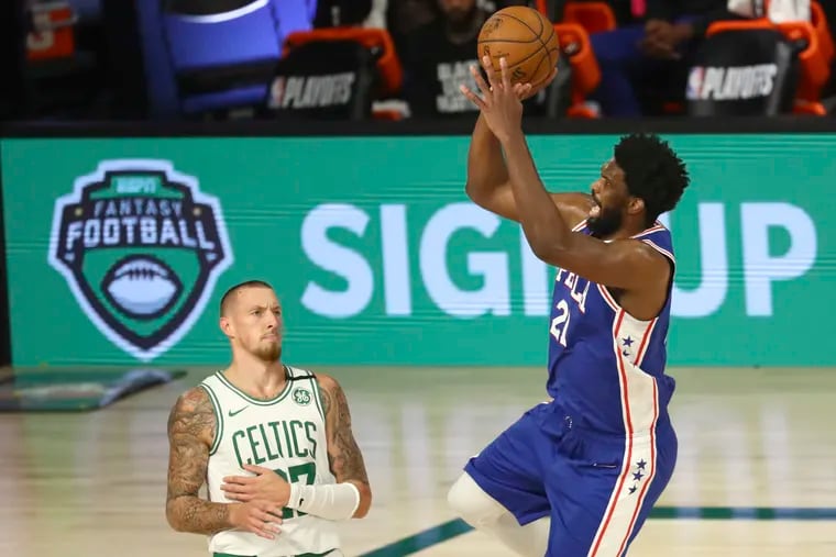 Joel Embiid put up good numbers in the playoff series vs. Boston, but they were much better early in those games than late.