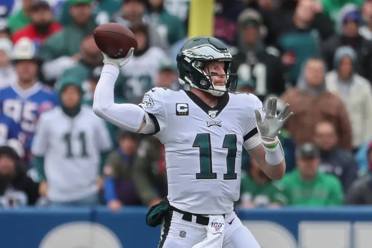 Eagles quarterback Carson Wentz has thrown just two interceptions in 232 career red-zone pass attempts.