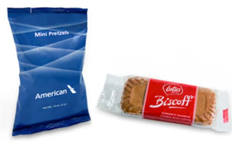Among the amenities that American Airlines will offer is free snacks: Pretzels and Biscoff cookies. The airline also plans to add more movies and television shows to its planes with in-seat screens.