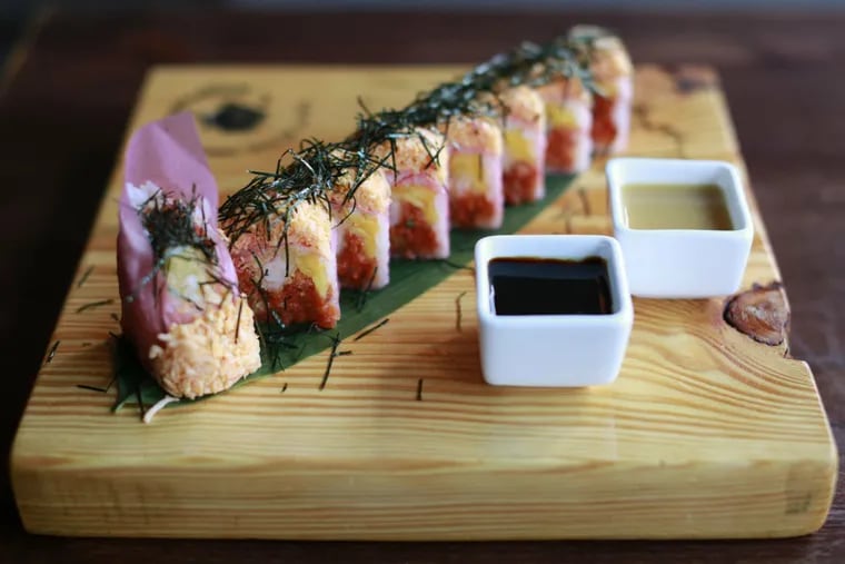 The Angry Dragon sushi at Bubblefish, among the neighborhood's best, is on a menu that features Japanese and Taiwanese dishes.