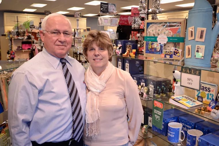 Dick and Debbie Brown, owners of Longenecker's Pharmacy in Parkesburg, call it quits opting to sell the family pharmacy they have operated since 1969 to CVS.  (RON TARVER / Staff Photogapher)