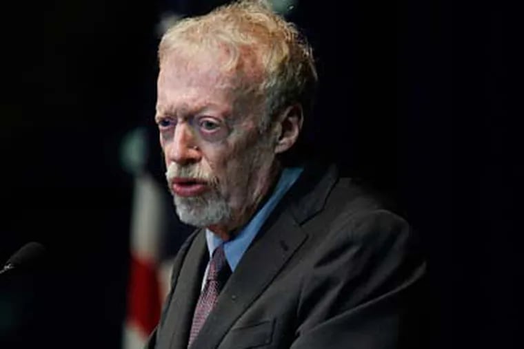 Nike CEO Phil Knight talks during the Joe Paterno memorial on Thursday. (Laurence Kesterson/Staff Photographer)