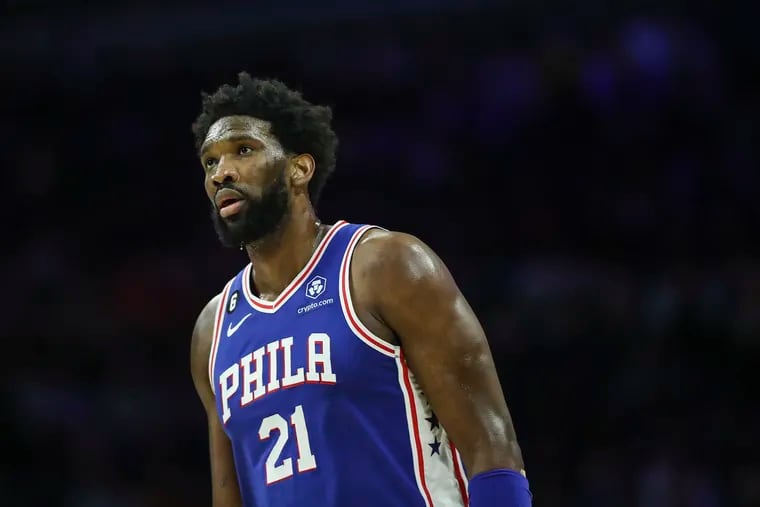 Sixers center Joel Embiid has been sidelined three games with left foot soreness.