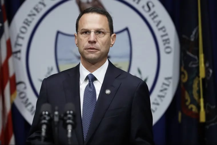 Pennsylvania Attorney General Josh Shapiro speaks during a news conference at the Pennsylvania Capitol in Harrisburg, Pa., Tuesday, Aug. 14, 2018. A Pennsylvania grand jury says its investigation of clergy sexual abuse identified more than 1,000 child victims. The grand jury report released Tuesday says that number comes from records in six Roman Catholic dioceses. (AP Photo/Matt Rourke)
