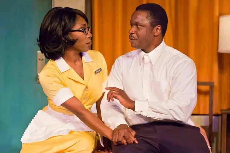 Patrese D. McClain and Bowman Wright in "The Mountaintop" at People's Light.