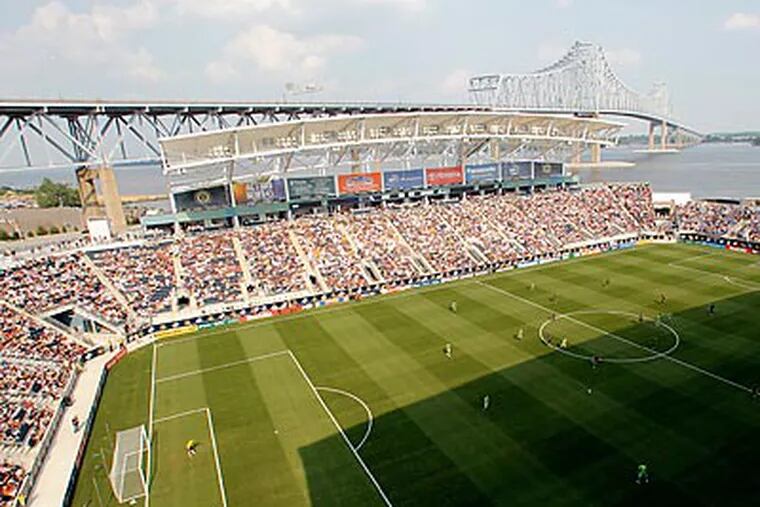 It wasn't the World Cup, but the Philadelphia Union's first game at PPL Park drew a full house. (Yong Kim/Staff Photographer)