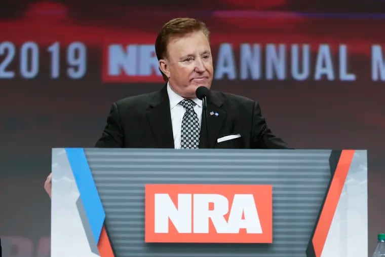National Rifle Association first vice president Richard Childress chairs the NRA Annual Meeting of Members in Indianapolis in April.