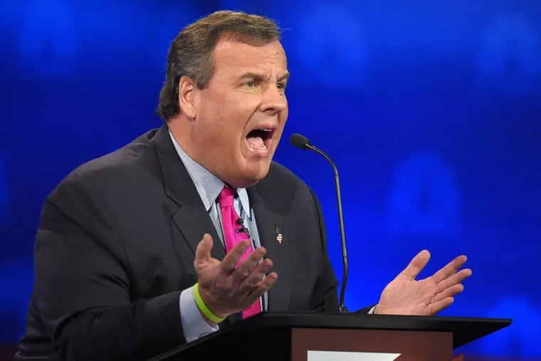 Chris Christie speaks during the CNBC Republican presidential debate at the University of Colorado, Wednesday, Oct. 28, 2015, in Boulder, Colo.
