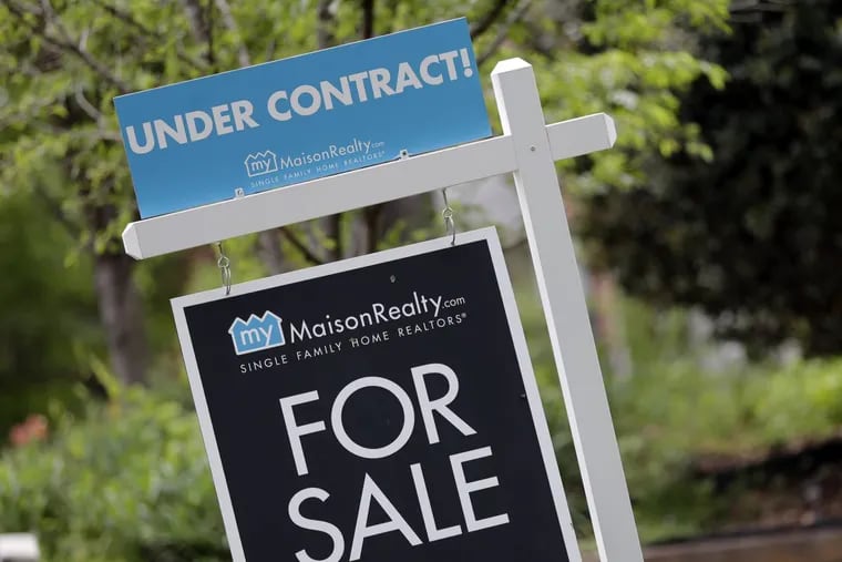 A sign posted indicating a home is under contract. Houwzer, a Philadelphia-based real estate start-up, is trying to disrupt the industry by offering a flat-fee for commissions on the listing side.