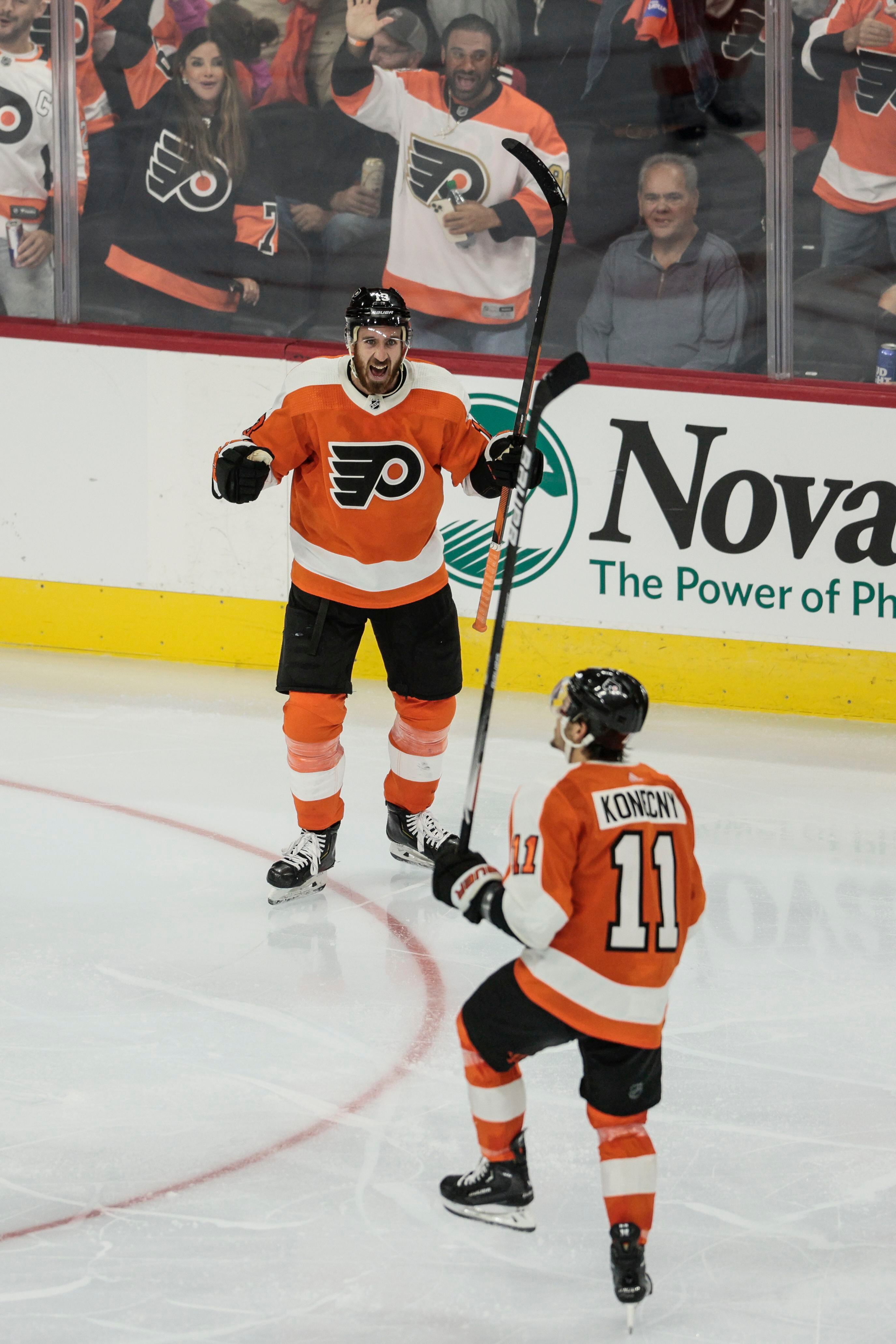 Travis Konecny, Kevin Hayes benched in Flyers shutout loss to San Jose