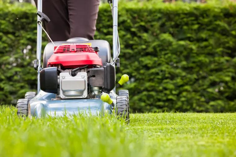 Mow the lawn and leaves until you run out of gas, and then put away your mower for the season.