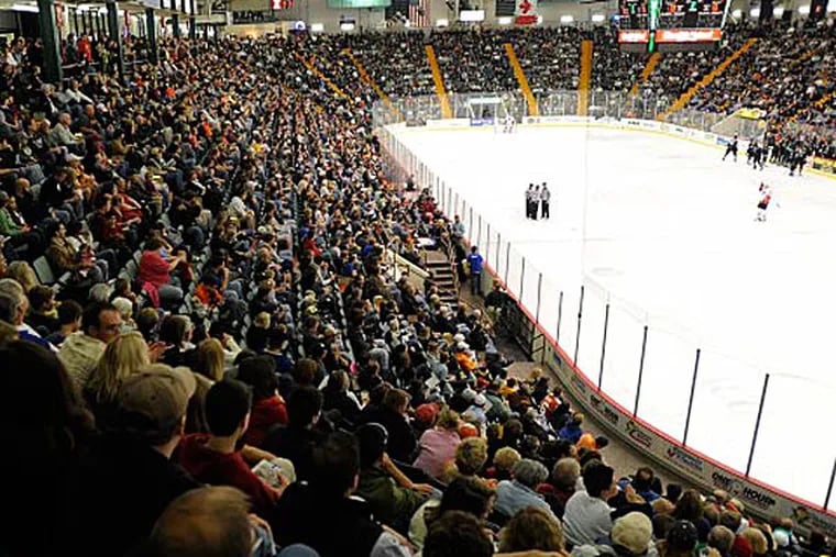 Fans at recent Phantoms game at Glens Falls Civic Center. (Handout photo)