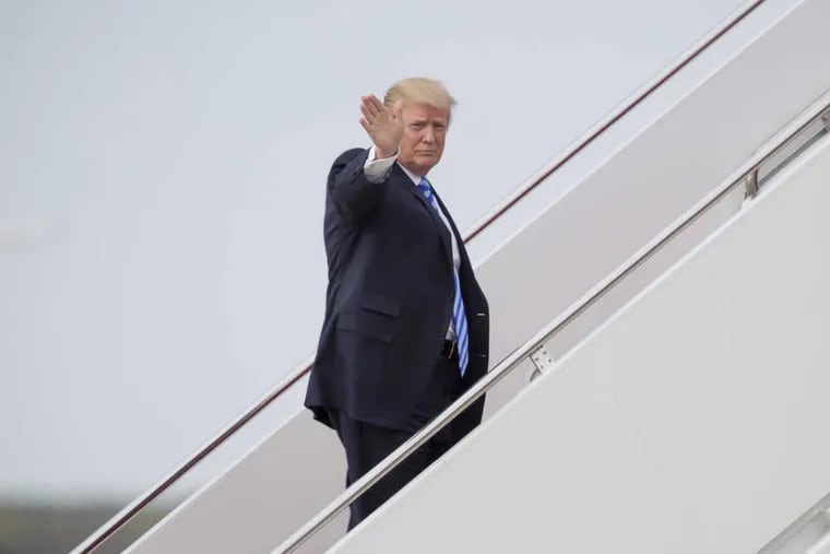 President Trump boarding Air Force One on Thursday for a long weekend at Mar-a-Largo in Florida. Last week showed him slowly coming to grips with real facts.