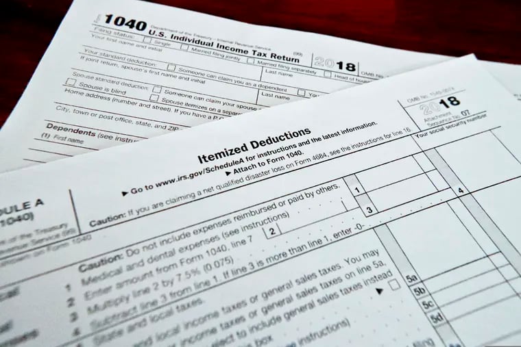 Multiple forms printed from the IRS website.