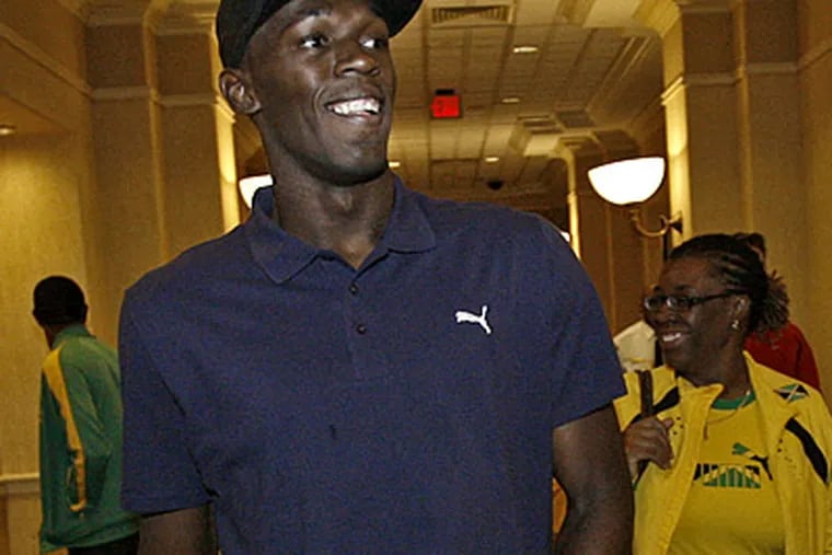 Usain Bolt, of Jamaica, will compete at the 2010 Penn Relays on Saturday. (Alejandro A. Alvarez / Staff Photographer)