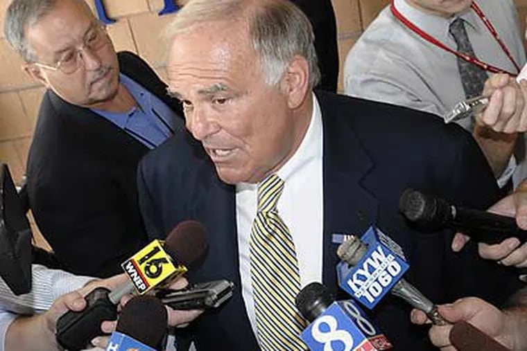 Gov. Rendell says he has made $2 billion in cuts to the $29 billion spending plan he introduced in February. (Jason Minick/AP)