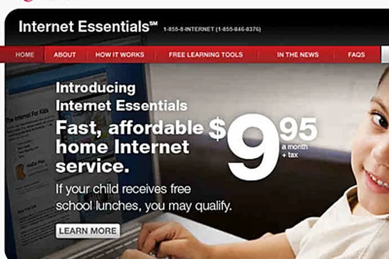 Comcast's "Internet Essentials" provides the poor with low-cost access to the Web.