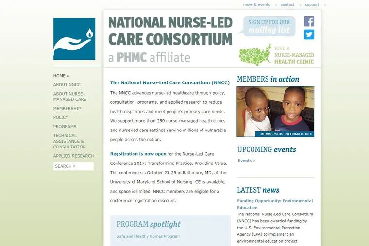 National Nurse-Led Care Coalition home page.