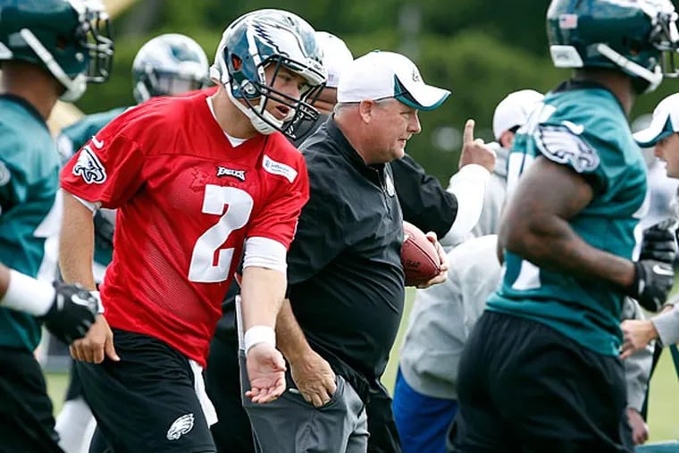 The Eagles open their second organized team activity camp on Monday, kicking off three more days of practice of the 10 allowable for OTAs. (David Maialetti/Staff Photographer)