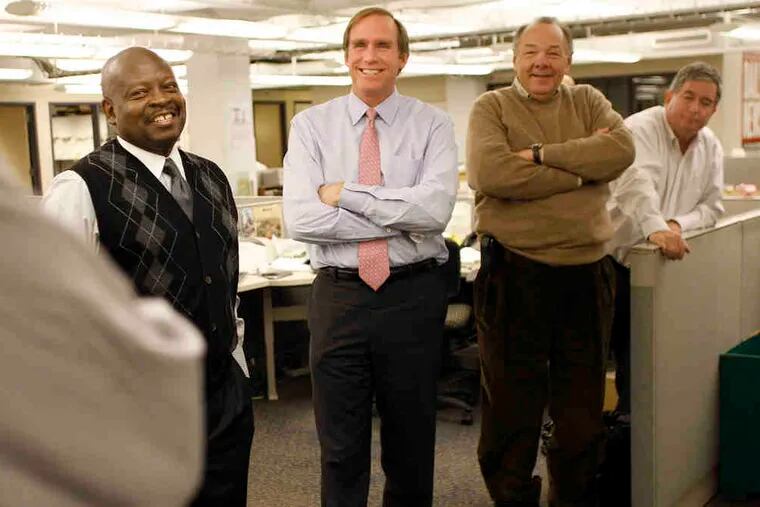 Announcing changes at Daily News are (from left) editor Michael Days, publisher Greg Osberg, chief operating officer Bob Hall and managing editor Pat McLoone.