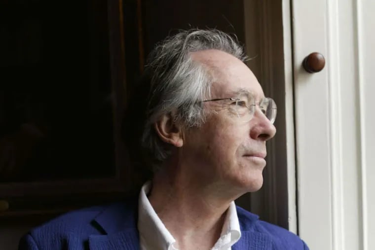 Ian McEwan, author of books such as "Nutshell" and "Atonement," will visit the Free Library of Philadelphia at 7:30 p.m. on Wednesday, Sept. 14.