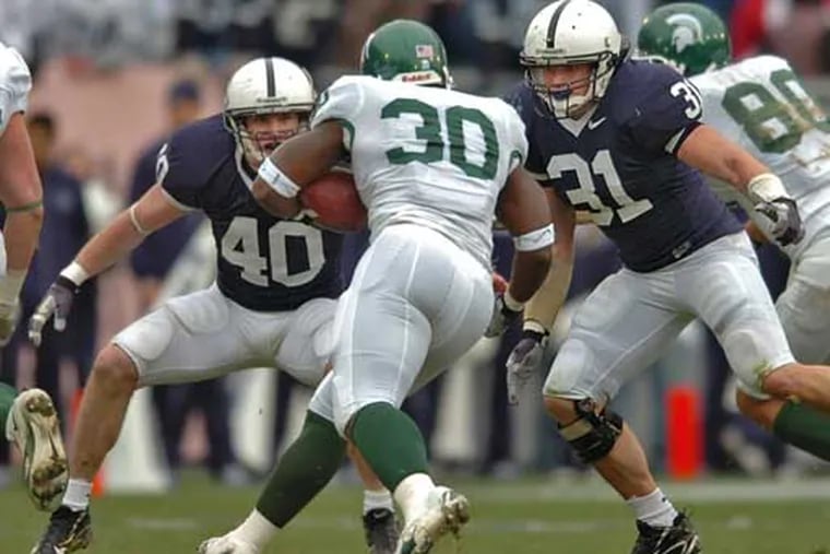 Penn State linebacker Paul Posluszny (40) was a two-time All-American, two-time Bednarik Award winner and Butkus Award winner. Now he can add hall of famer to his resumé.