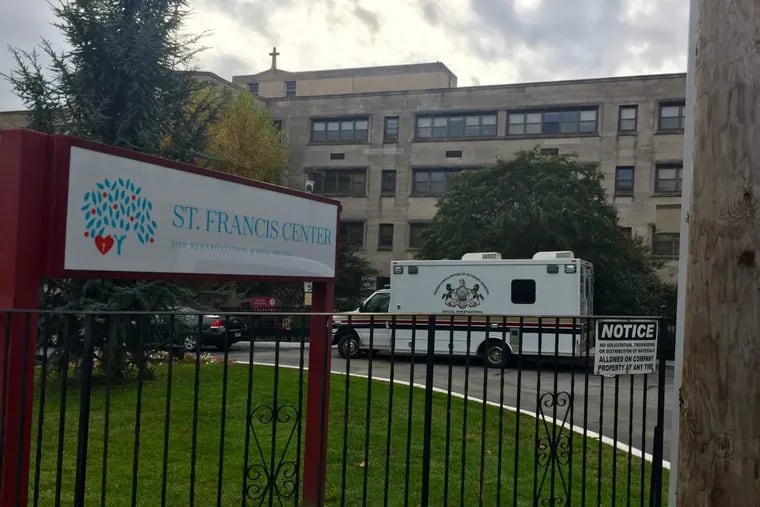 Agents from the Pennsylvania Attorney General’s Office were at St. Francis Center for Rehabilitation &amp; Healthcare on Wednesday.