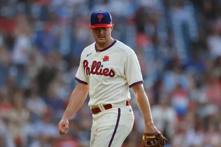 Phillies pitcher Corey Knebel  during the game against the San Francisco Giants on May 30.