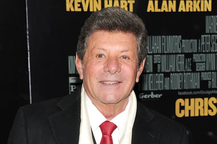 Actor Frankie Avalon attends the world premiere of "Grudge Match", benefiting the Tribeca Film Institute, at the Ziegfeld Theatre on Monday, Dec. 16, 2013 in New York. (Photo by Evan Agostini/Invision/AP)