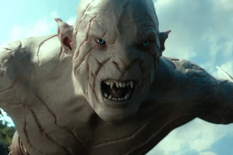 The character Azog in the second part of the &quot;Hobbit&quot; trilogy.