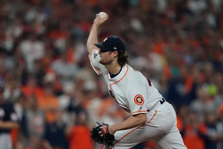 The Astros' Gerrit Cole is a definite target of the Phillies in free agency.