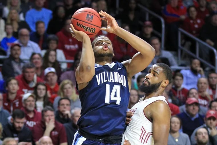 Villanova’s Omari Spellman scored a career-high 27 points and made a career-high 11 field goals in the Wildcats’ win over Temple.