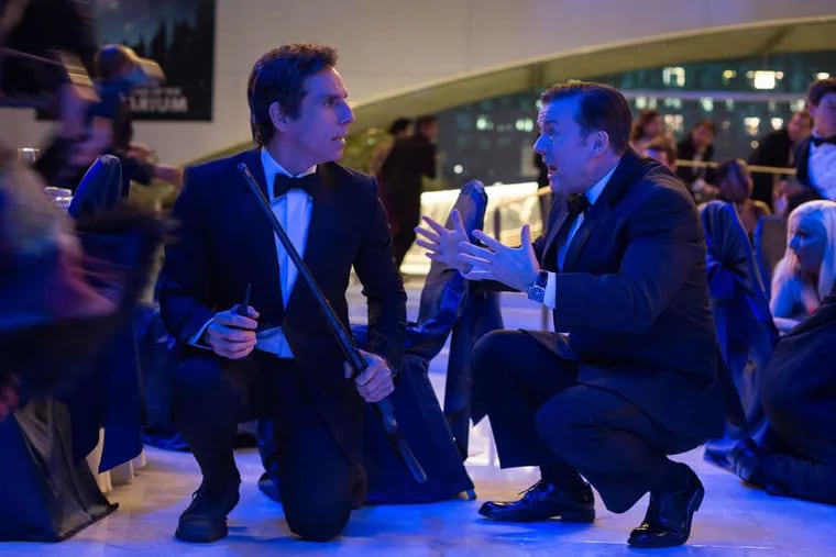 Ben Stiller (left) and Ricky Gervais in &quot;Night at the Museum: Secret of the Tomb.&quot; JOE LEDERER