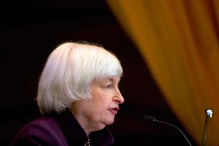 Federal Reserve Chair Janet Yellen speaks in Philadelphia on Monday, June 6, 2016.