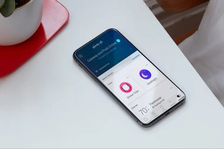 Xfinity said it would make smart-home features -free to Xfinity Internet customers. The internet-connected devices can be accessed through a mobile phone.