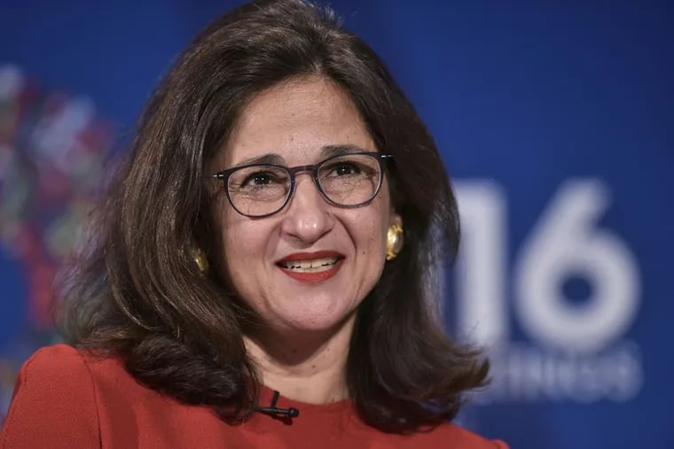 Bank of England Deputy Governor Nemat Shafik speaks during a discussion on Fortifying the Global Financial Safety Net during the 2016 International Monetary Fund, World Bank Spring Meetings at the Jack Morton Auditorium in Washington, D.C.