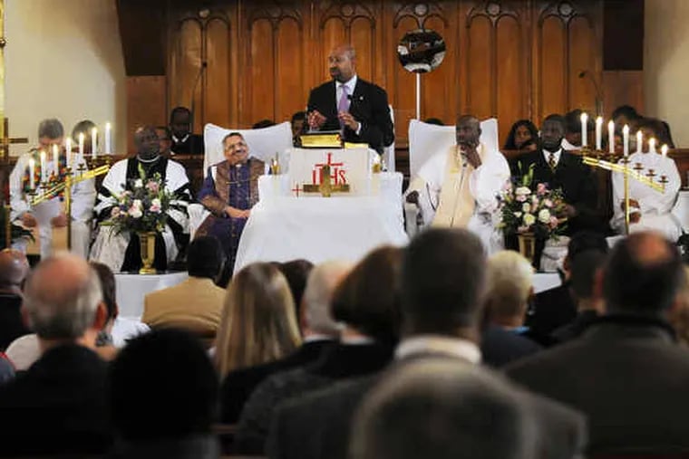 Mayor Nutter, speaking at the celebration, noted the significance of Bishop Allen's leavingSt. George's two centuries ago to found Mother Bethel A.M.E. Church.