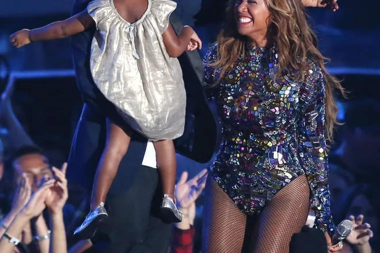 Beyonce getting support from husband and daughter at the MTV Video Music Awards in August. Two-year-old Blue Ivy's declaration of &quot;Yeah, Mommy&quot; was a heart-melting moment.