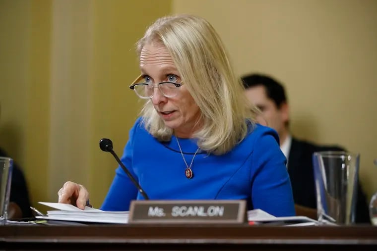 Rep. Mary Gay Scanlon sponsored one of the antitrust bills that aim to rein in the market power of Amazon, Apple, Facebook, and Google. (AP Photo/Patrick Semansky)