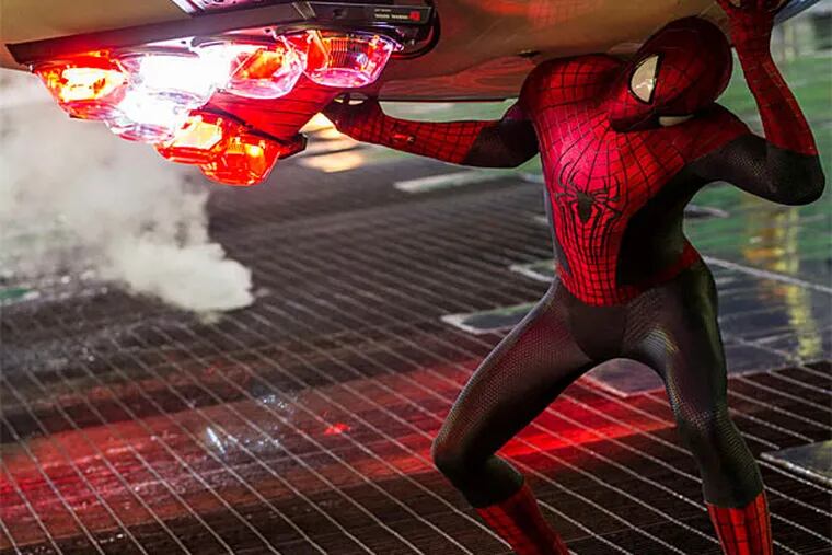 Andrew Garfield stars as Spider-Man in &quot;The Amazing Spider-Man,&quot; also starring Emma Stone. (Columbia Pictures)