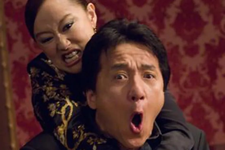 Arms and dangerous: Jackie Chan and Youki Kudoh . In &quot;Rush 3,&quot; the women are mostly decorative.