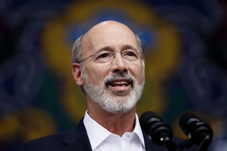 Gov. Wolf claims credit for Pa. gains. Not everyone thinks he deserves it. (AP Photo/Matt Rourke, File)